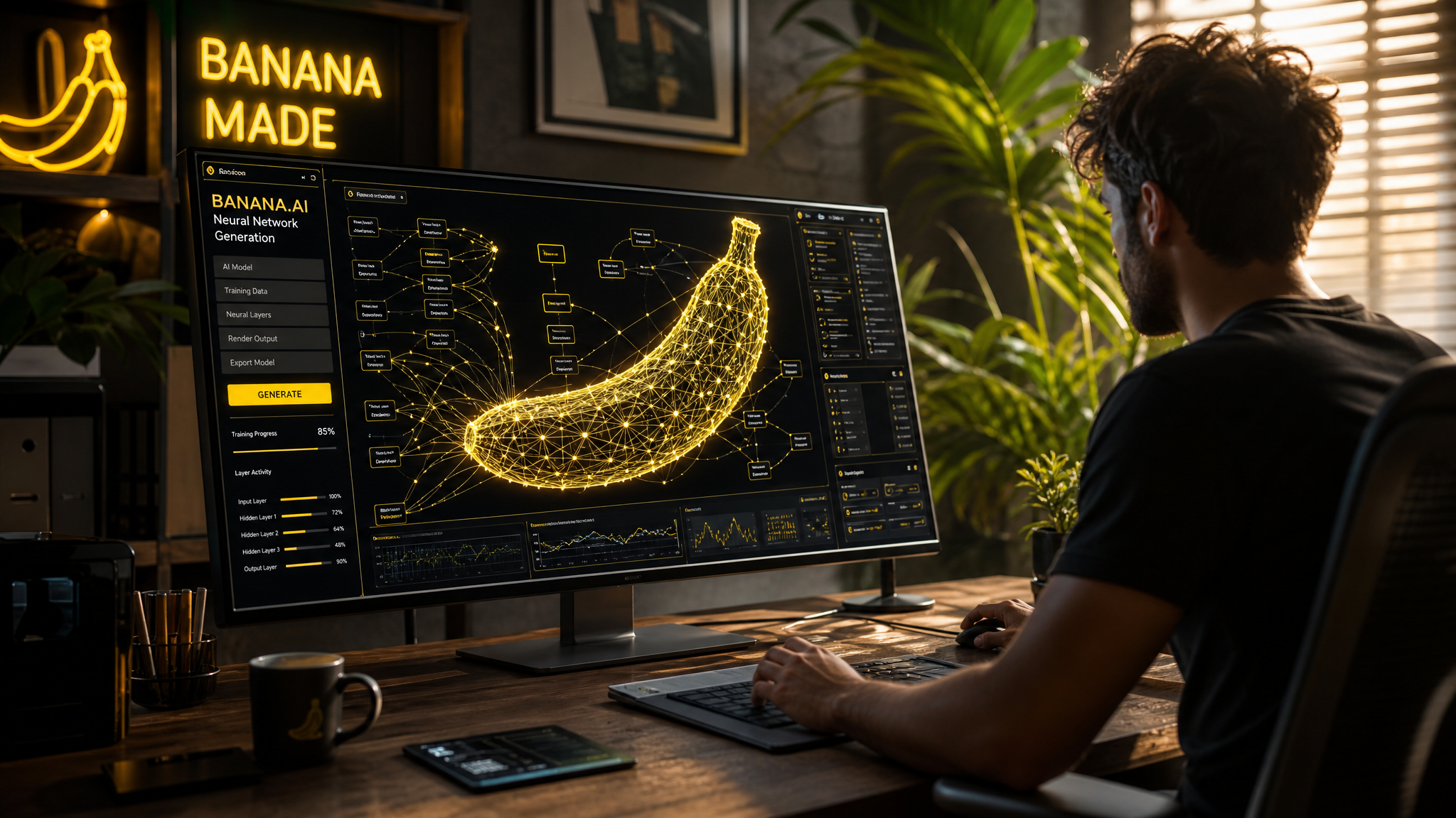 Интерфейс нейросети Nano Banana для генерации изображений