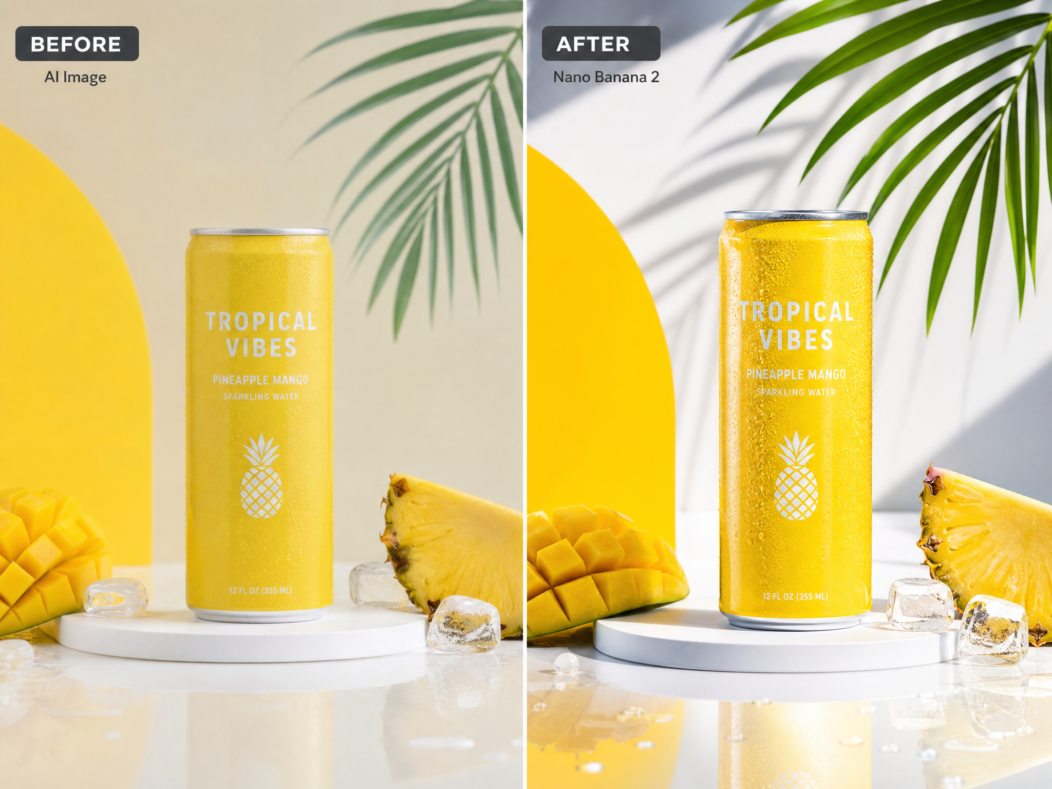 Сравнение результата Nano Banana и Nano Banana 2